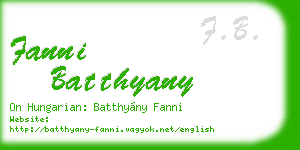 fanni batthyany business card